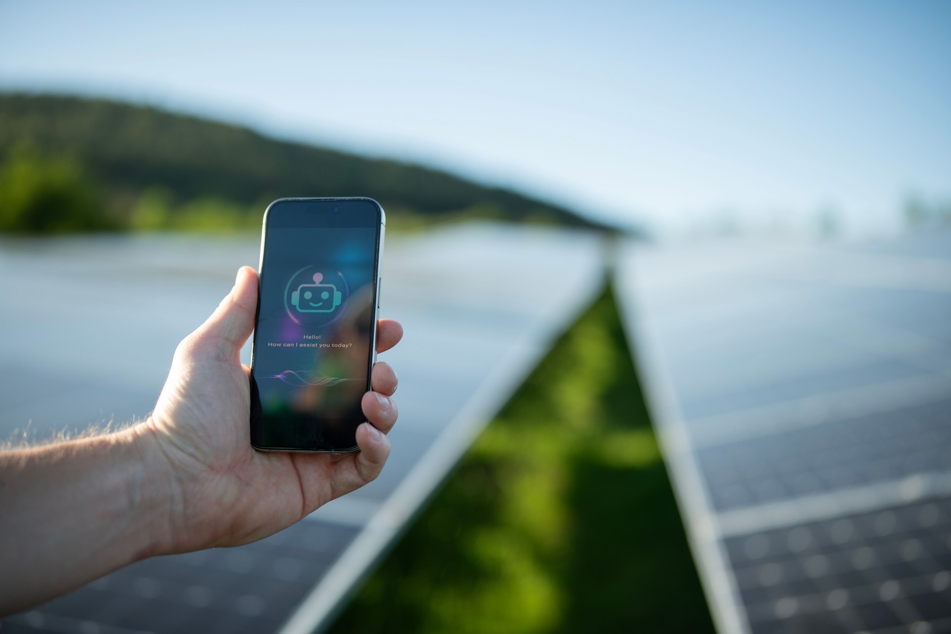 Using Chat robot AI during work in Photovoltaic solar plant.